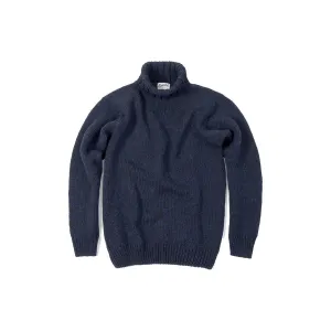 Nansen High Neck, Navy Melange