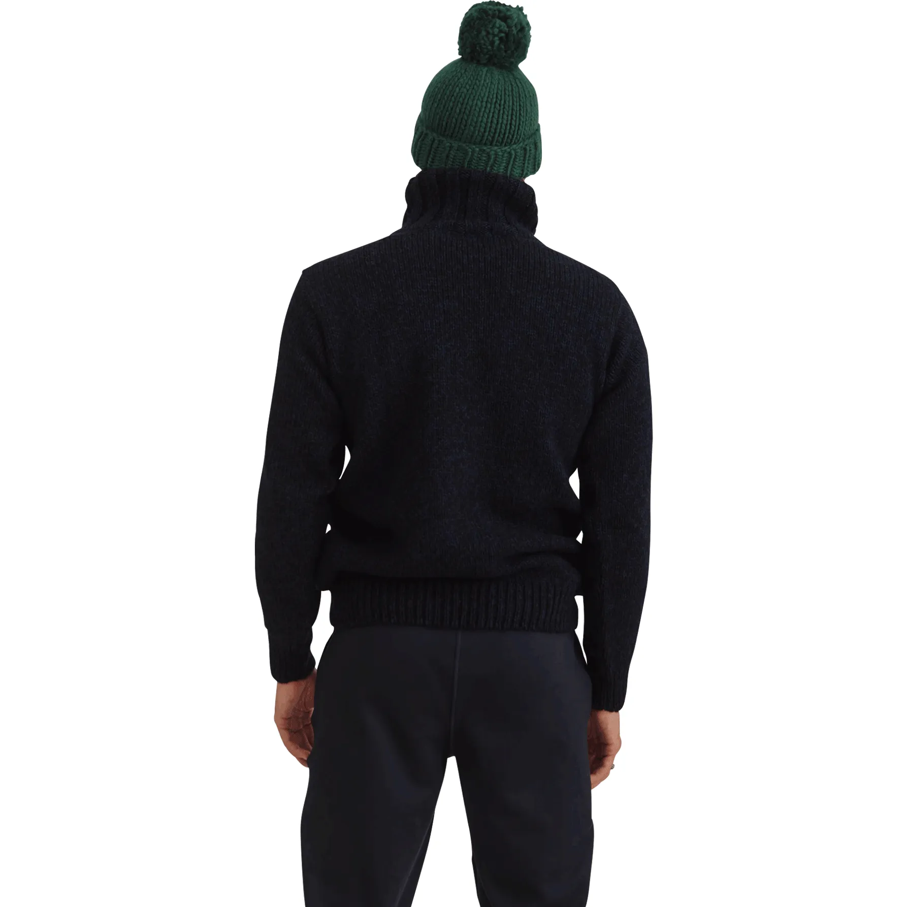 Nansen High Neck, Navy Melange