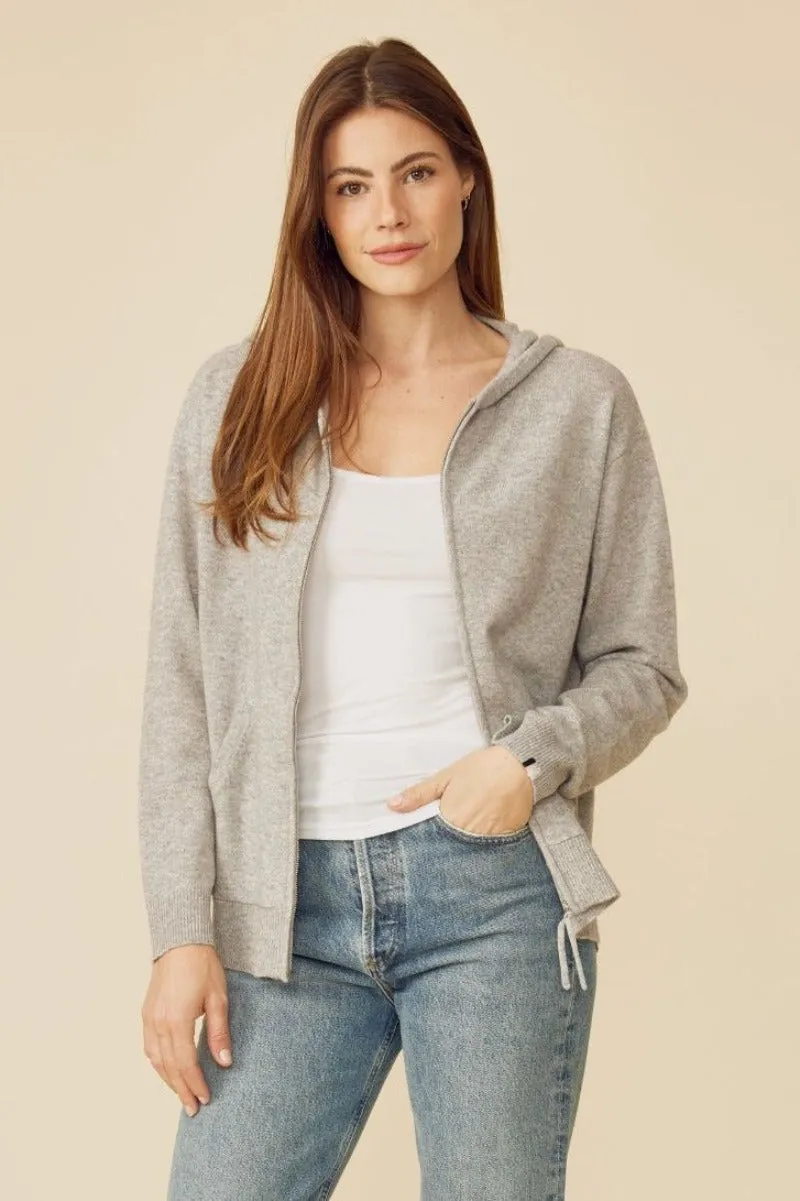 One Grey Day - Colorado Cashmere Hoodie in Heather Grey