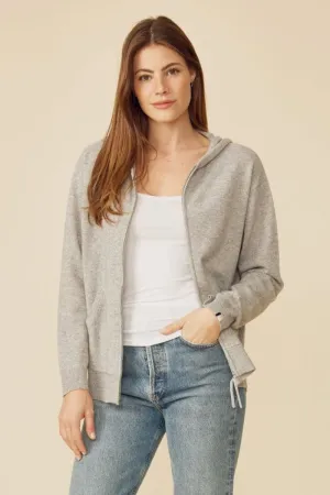 One Grey Day - Colorado Cashmere Hoodie in Heather Grey