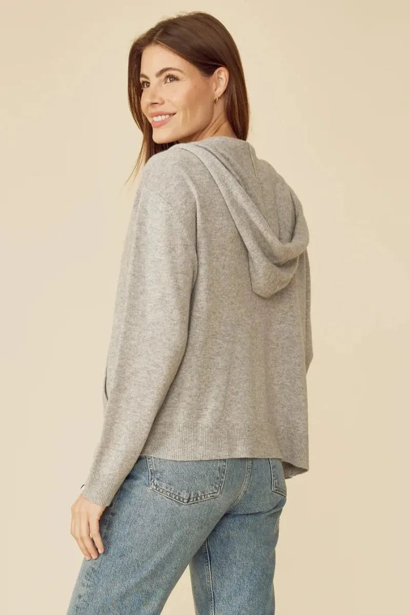 One Grey Day - Colorado Cashmere Hoodie in Heather Grey