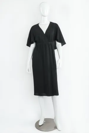 Open Back Capelet Wrap Dress