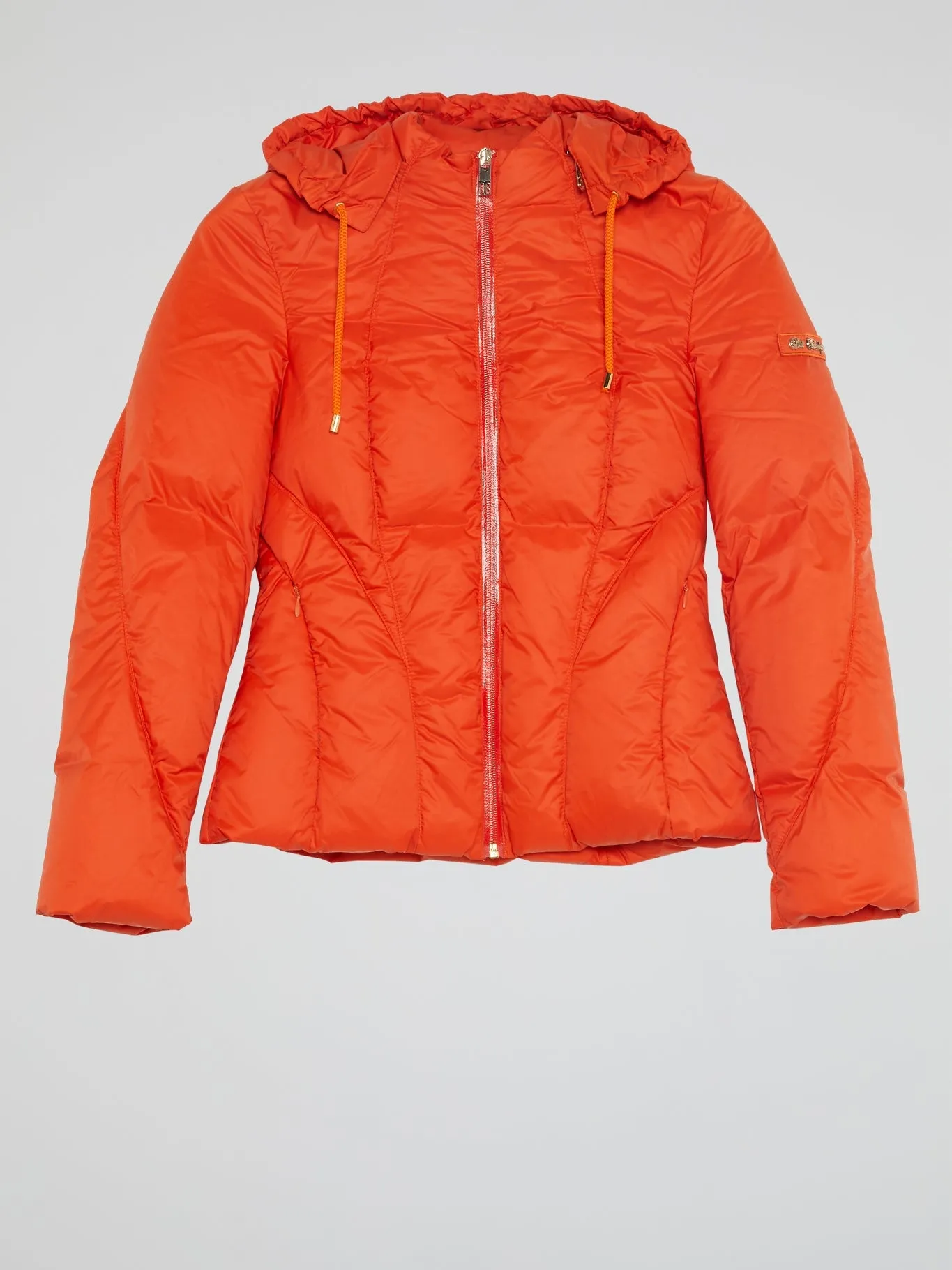 Orange Zip-Up Down Jacket