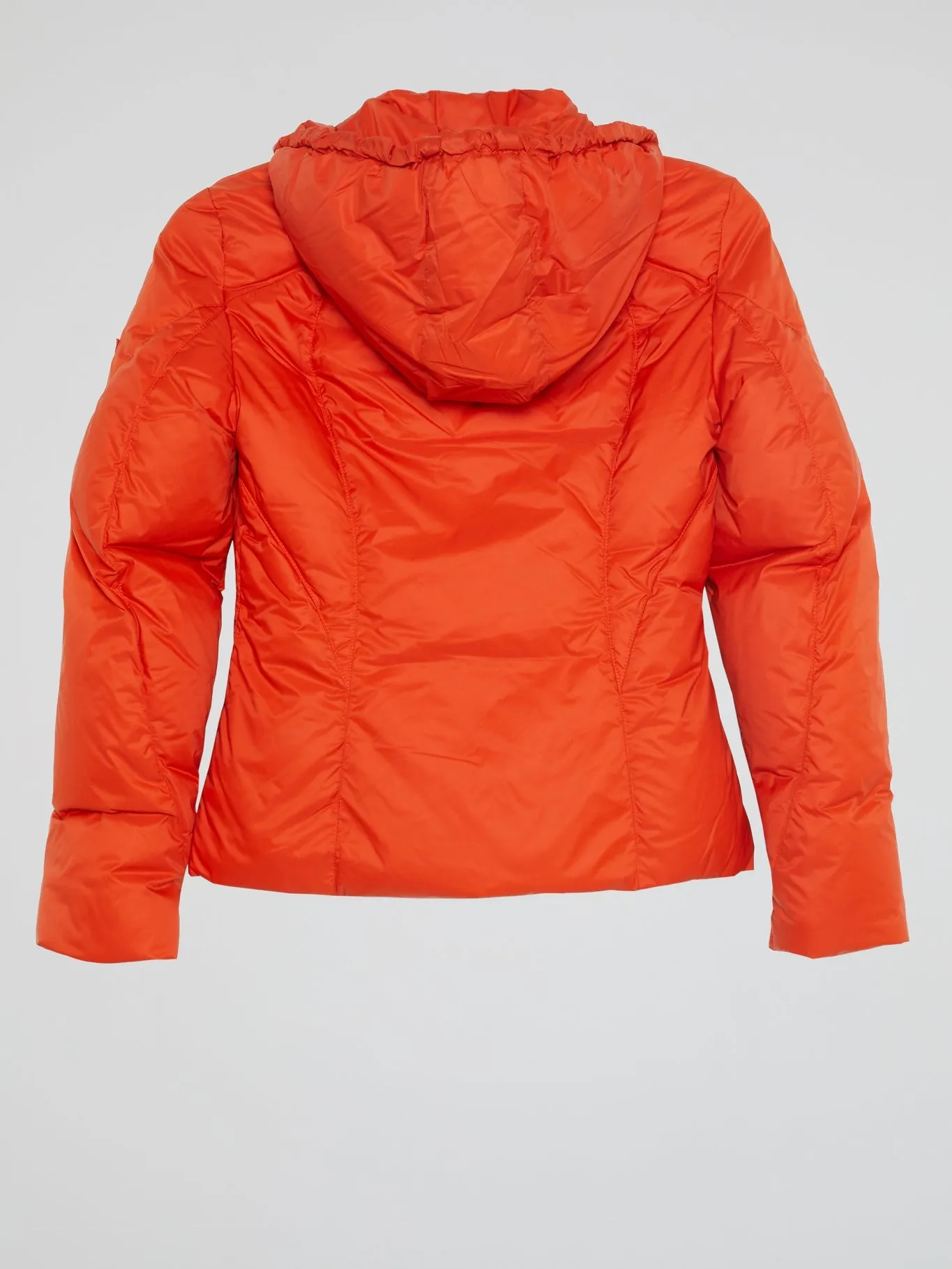 Orange Zip-Up Down Jacket