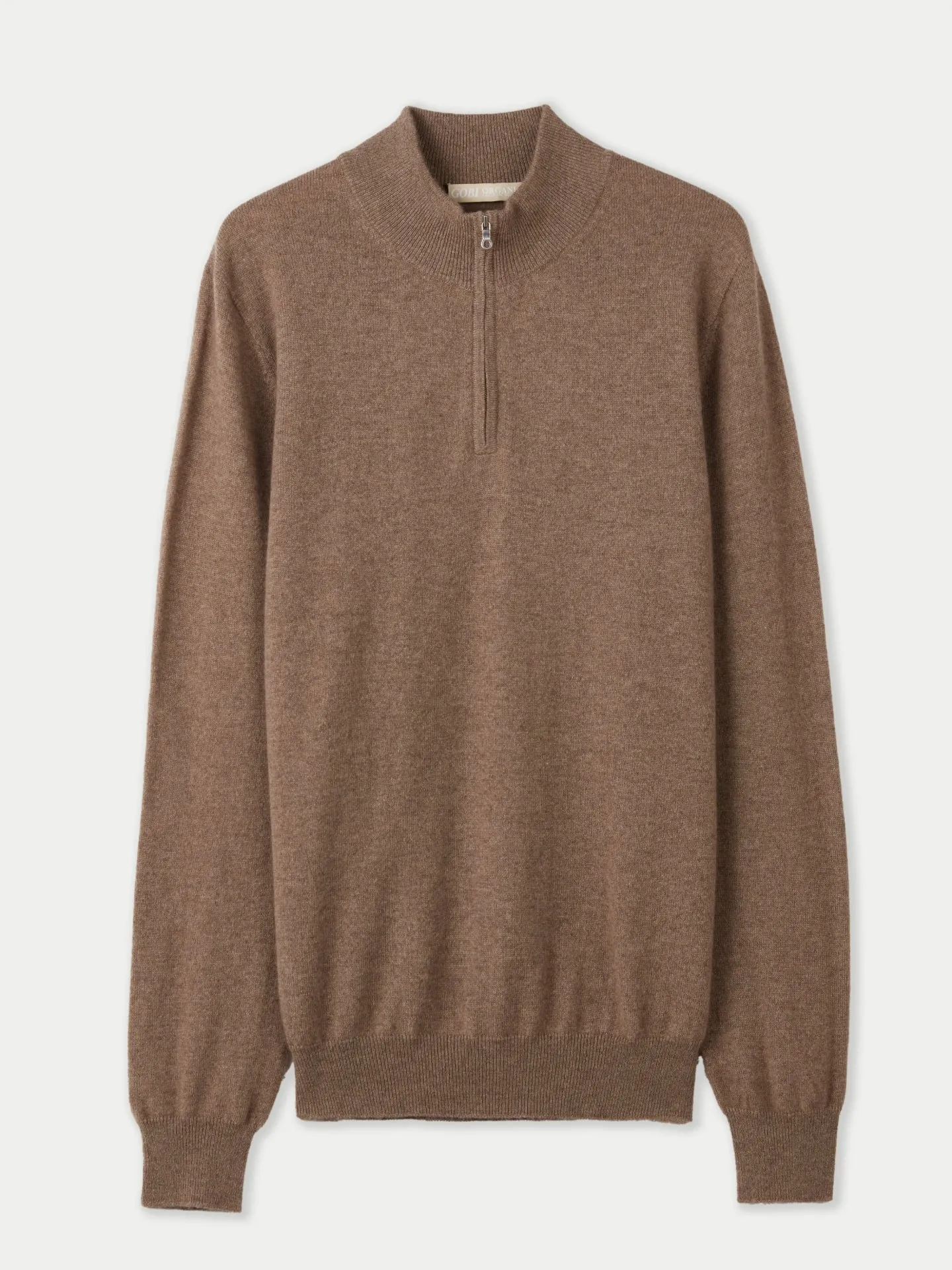 Organic Colour Half-Zip Cashmere Sweater
