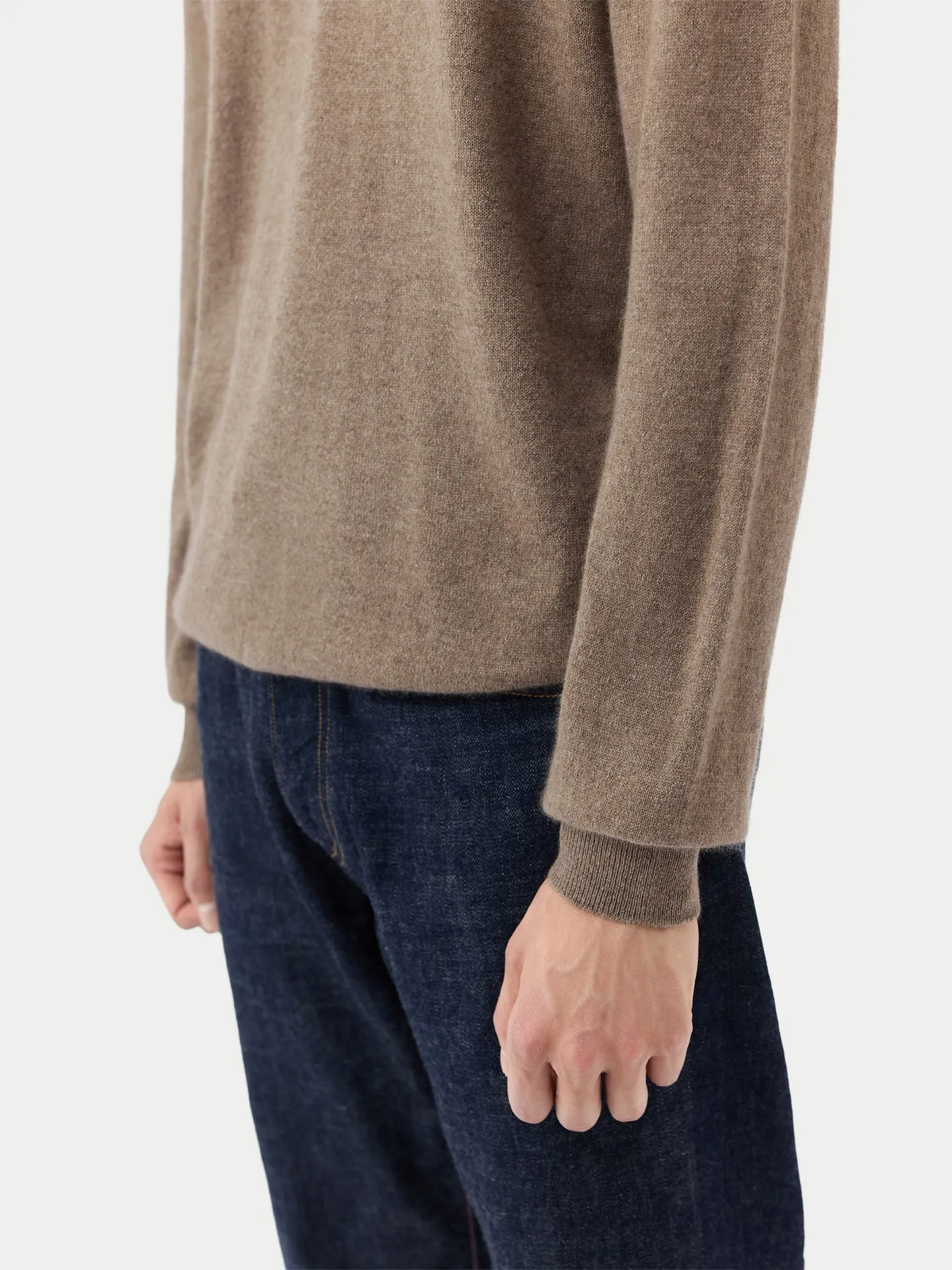 Organic Colour Half-Zip Cashmere Sweater