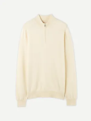 Organic Colour Half-Zip Cashmere Sweater