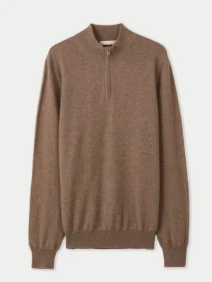 Organic Colour Half-Zip Cashmere Sweater