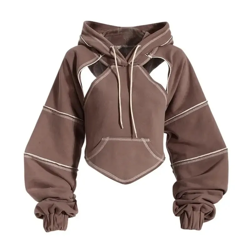 Oversized Y2K Contrast Hoodie | Harajuku Techwear Aesthetic