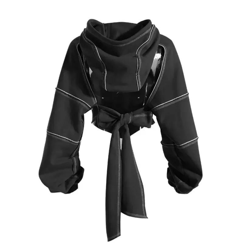 Oversized Y2K Contrast Hoodie | Harajuku Techwear Aesthetic