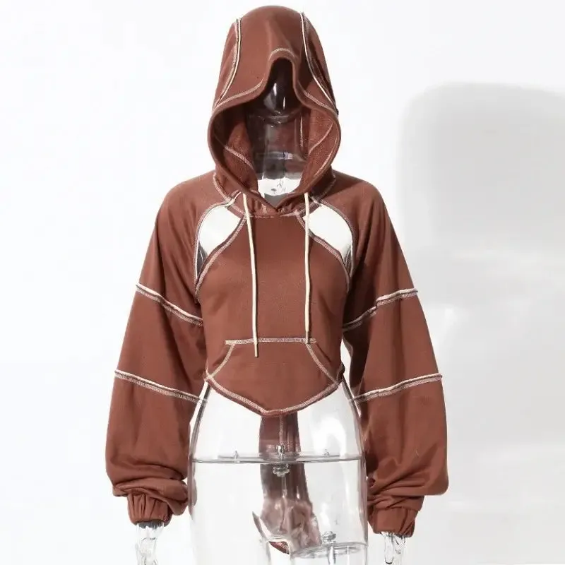 Oversized Y2K Contrast Hoodie | Harajuku Techwear Aesthetic