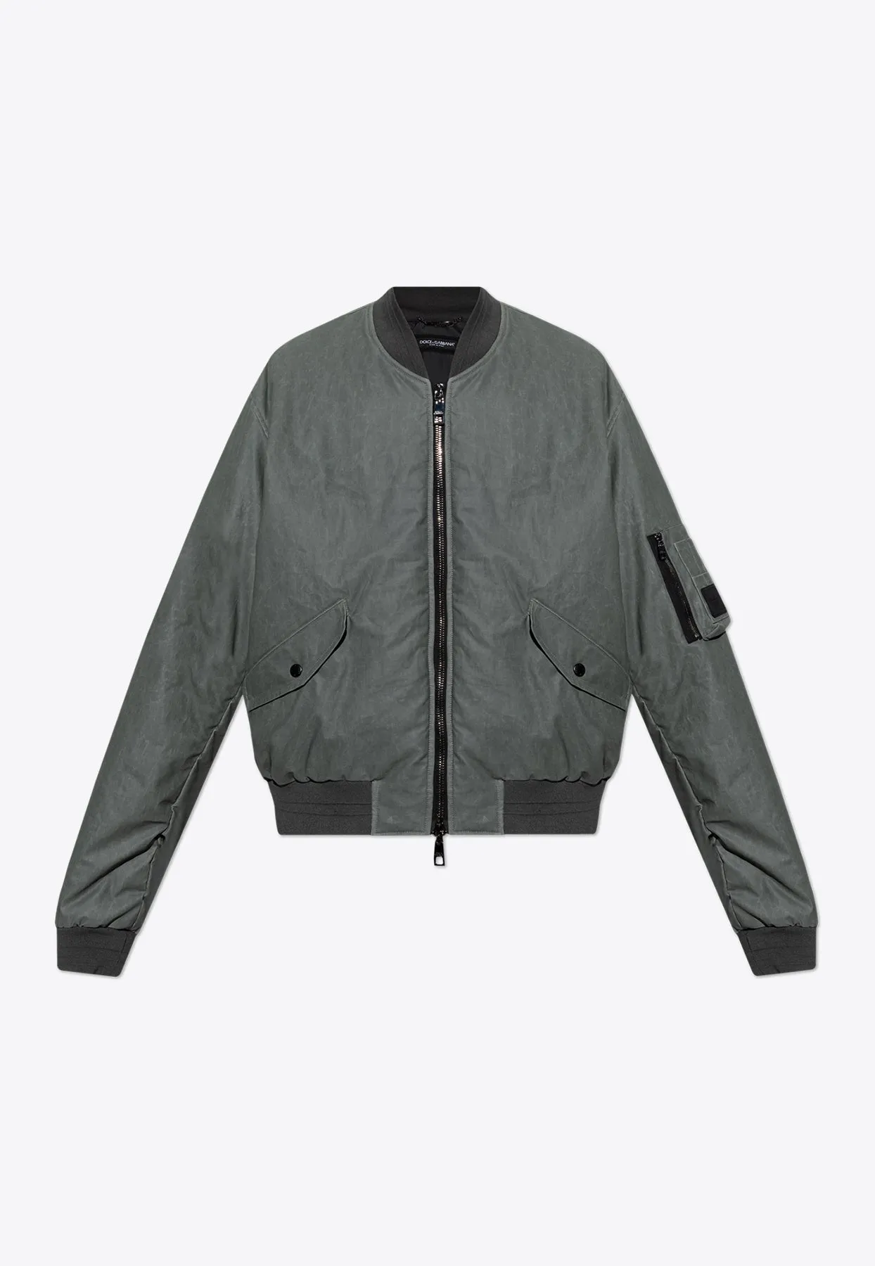 Oversized Zip-Up Bomber Jacket