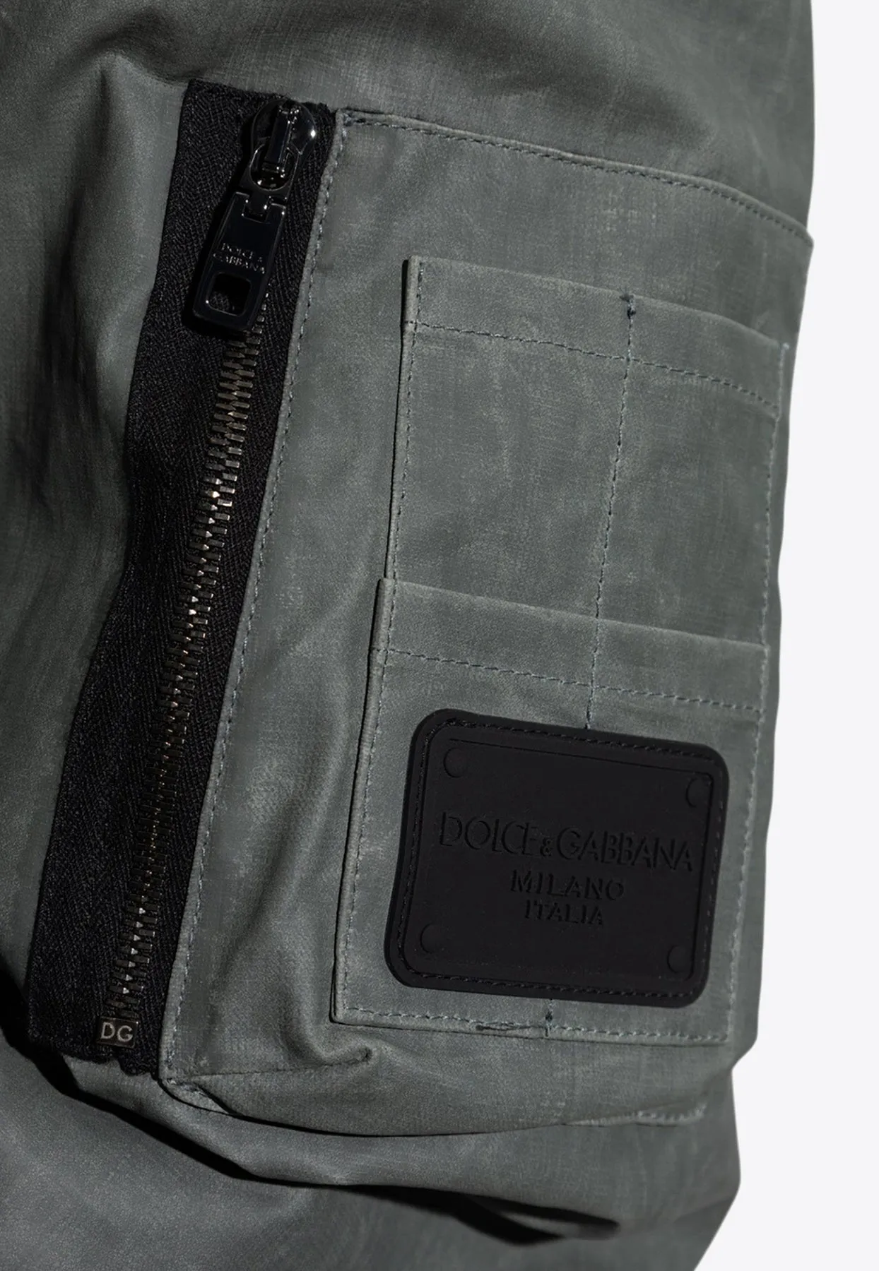 Oversized Zip-Up Bomber Jacket