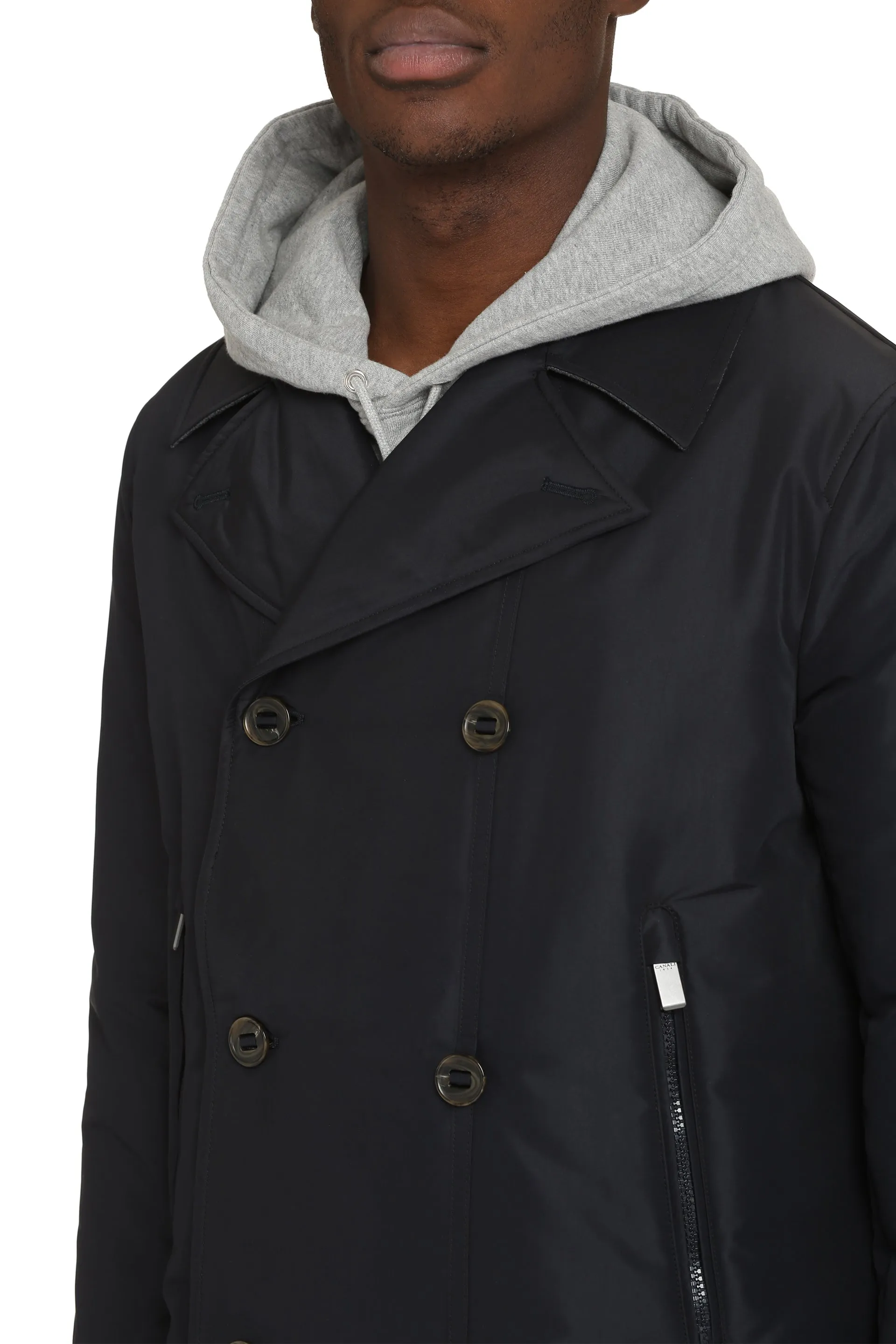 Padded double-breast peacoat
