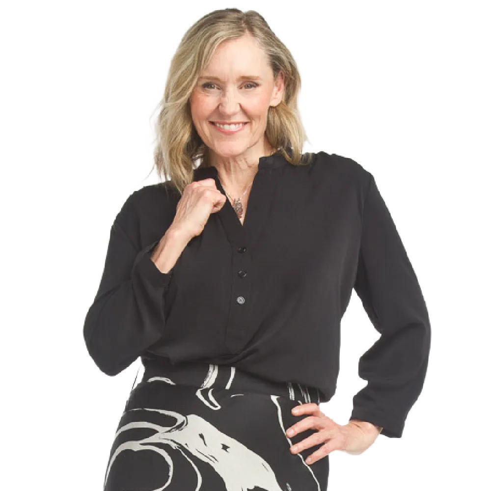 Papillon High Low Shirt Black