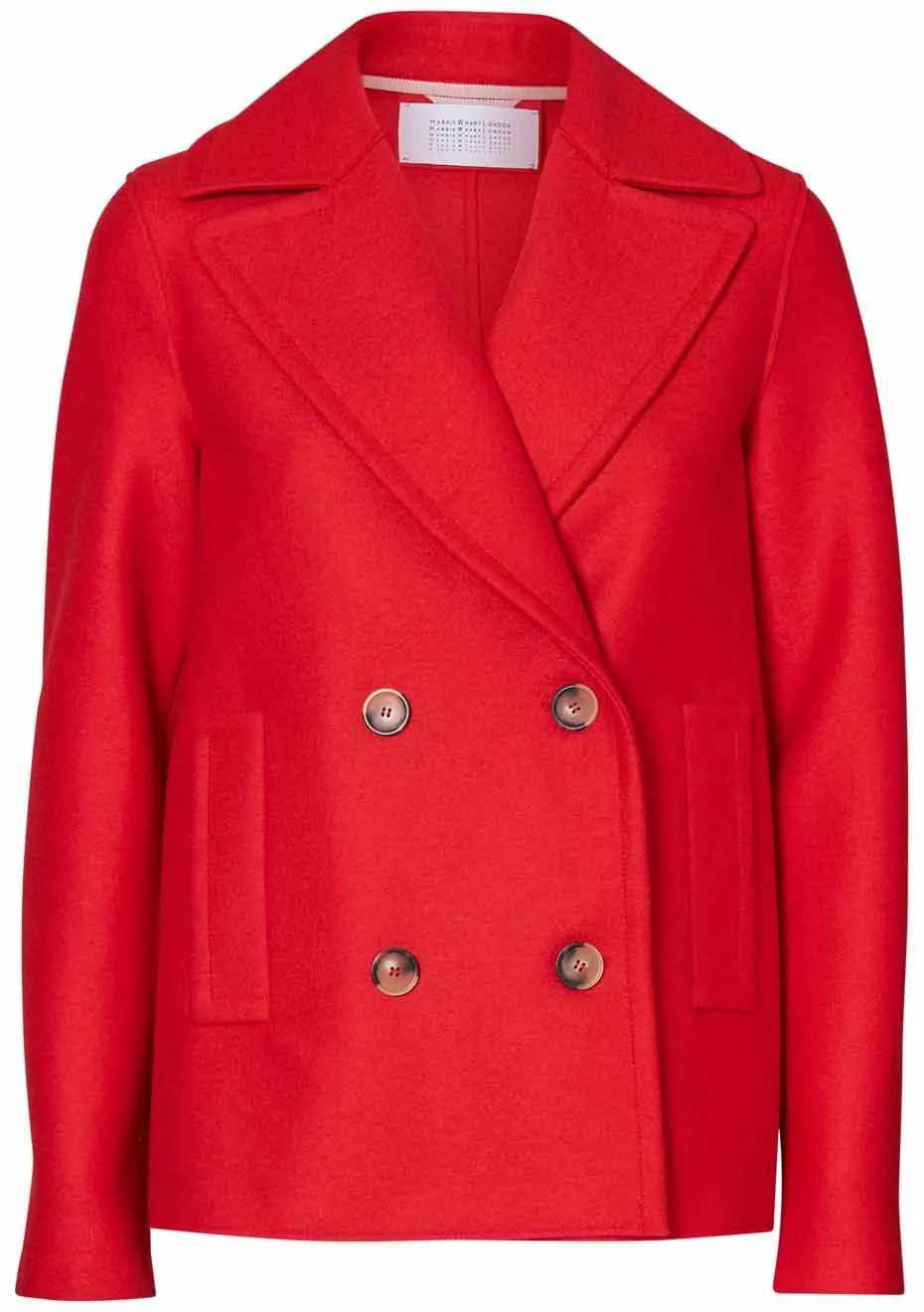 Peacoat Light Pressed Wool Bright Red