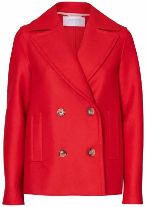 Peacoat Light Pressed Wool Bright Red