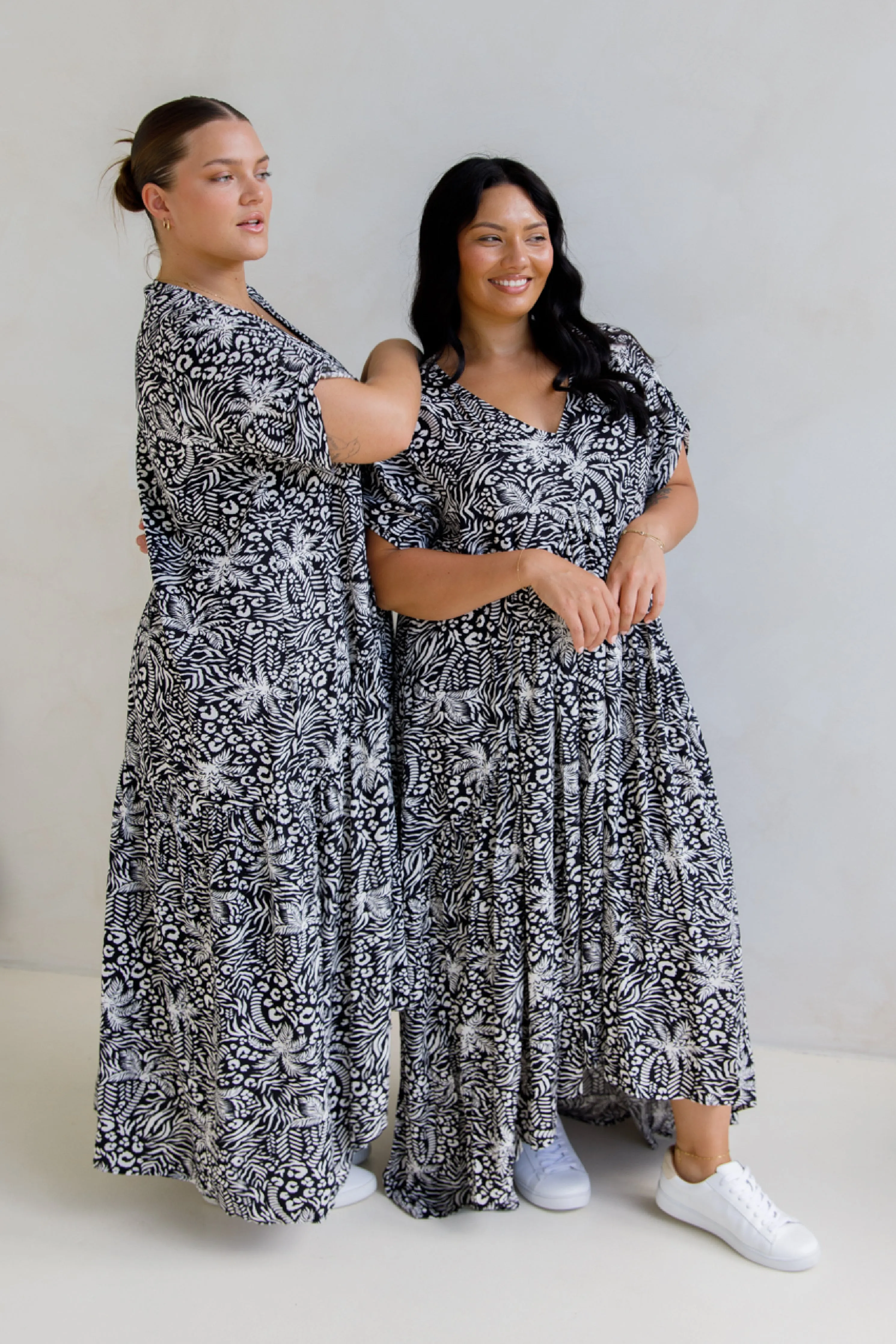 Peak Maxi Dress | Black Palm Cove | FINAL SALE