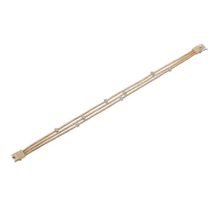 Piero Milano Yellow Gold and Diamond Triple Row Goa Bracelet