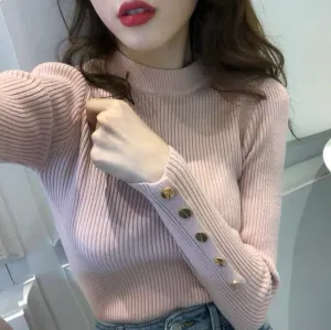 Pink Colour High Neck Top