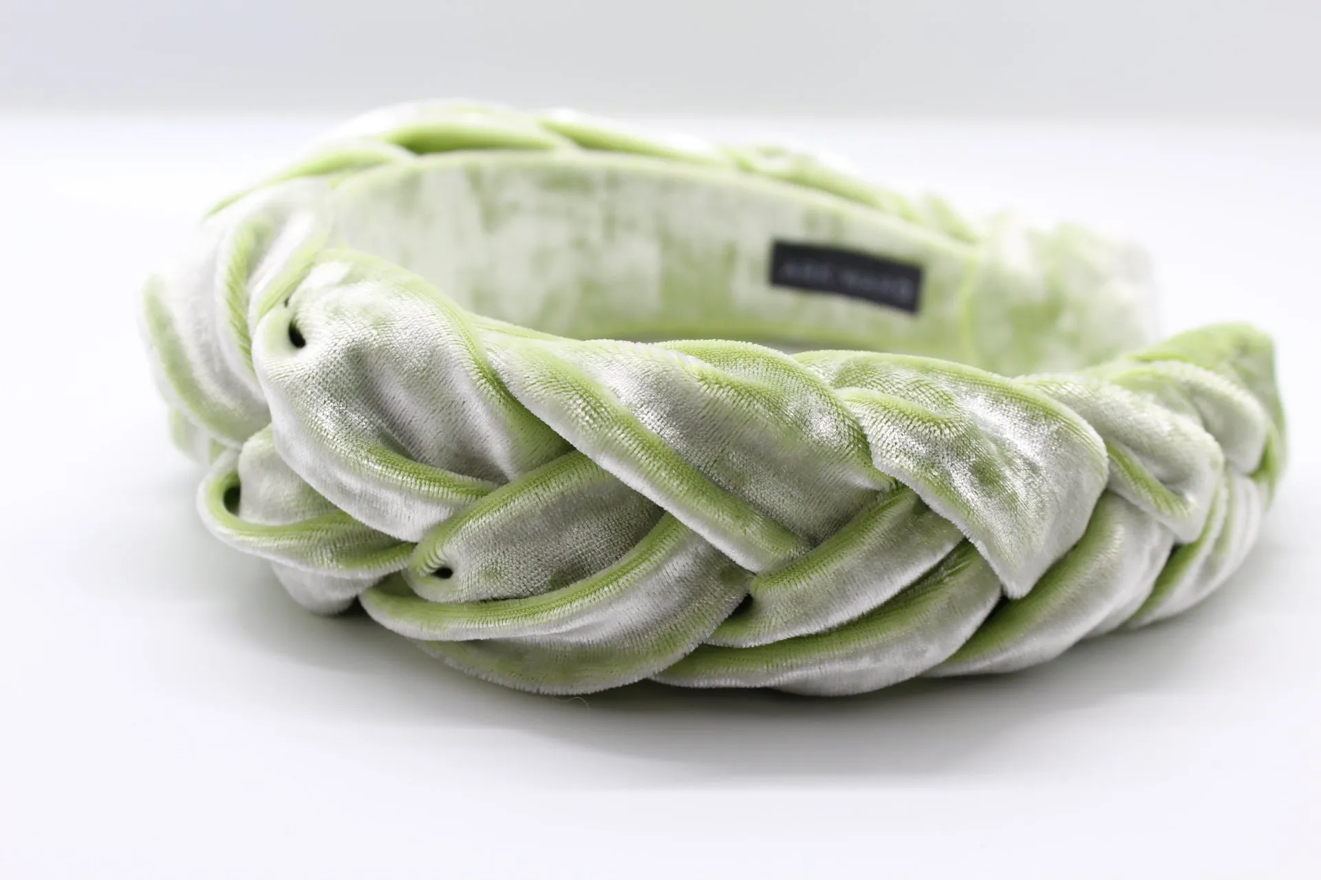 Pistachio Velvet Braided Headband