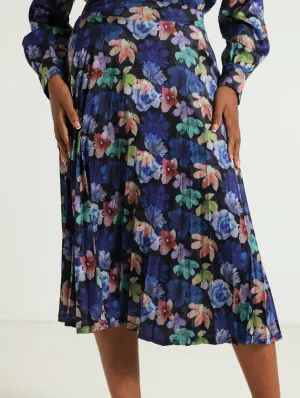 Pleated Midi Skirt