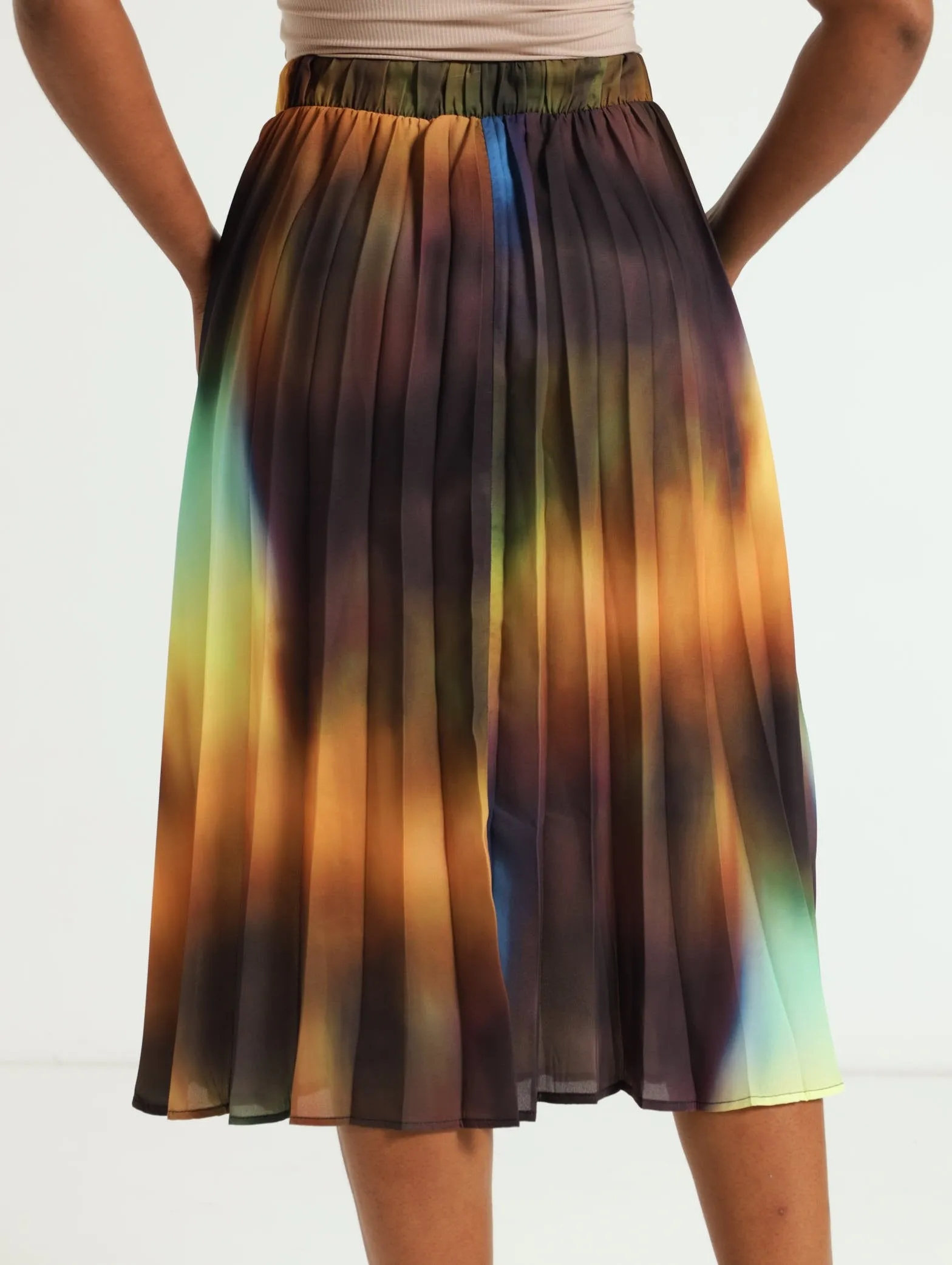 Pleated Midi Skirt