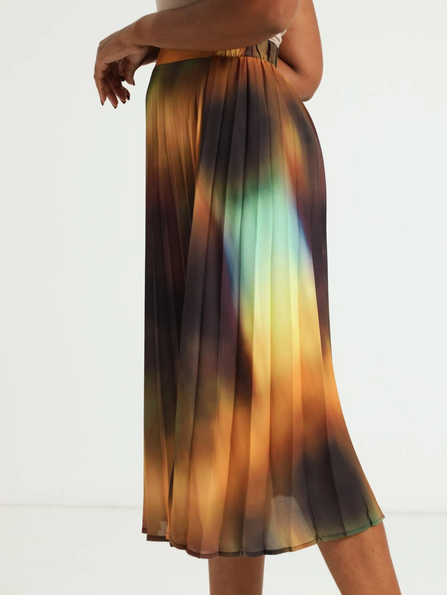 Pleated Midi Skirt