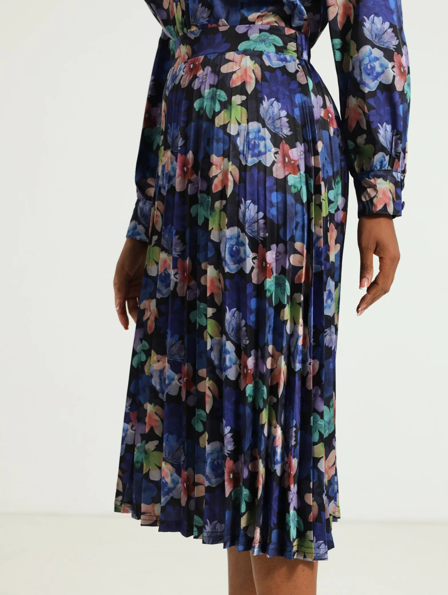 Pleated Midi Skirt