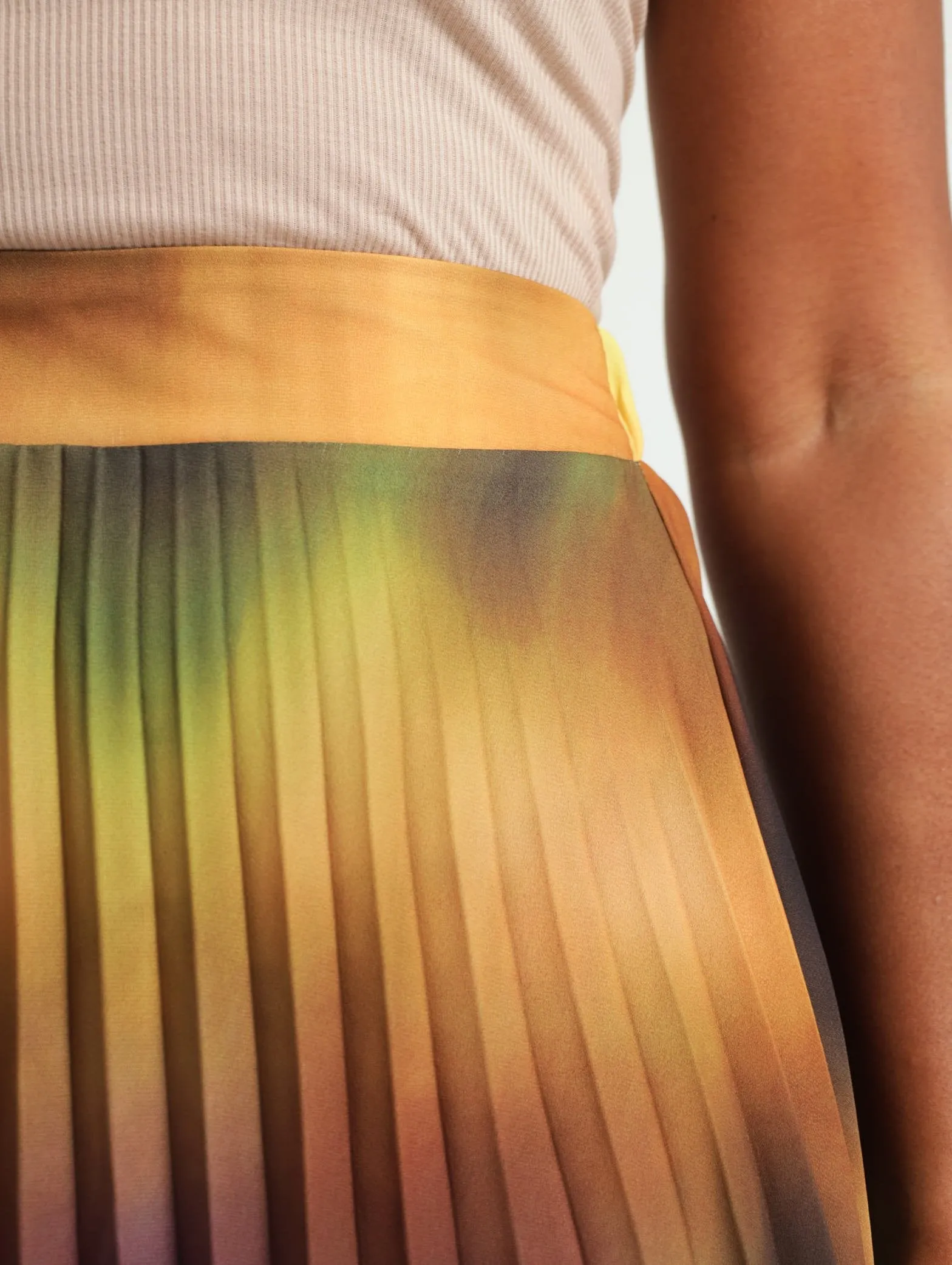 Pleated Midi Skirt