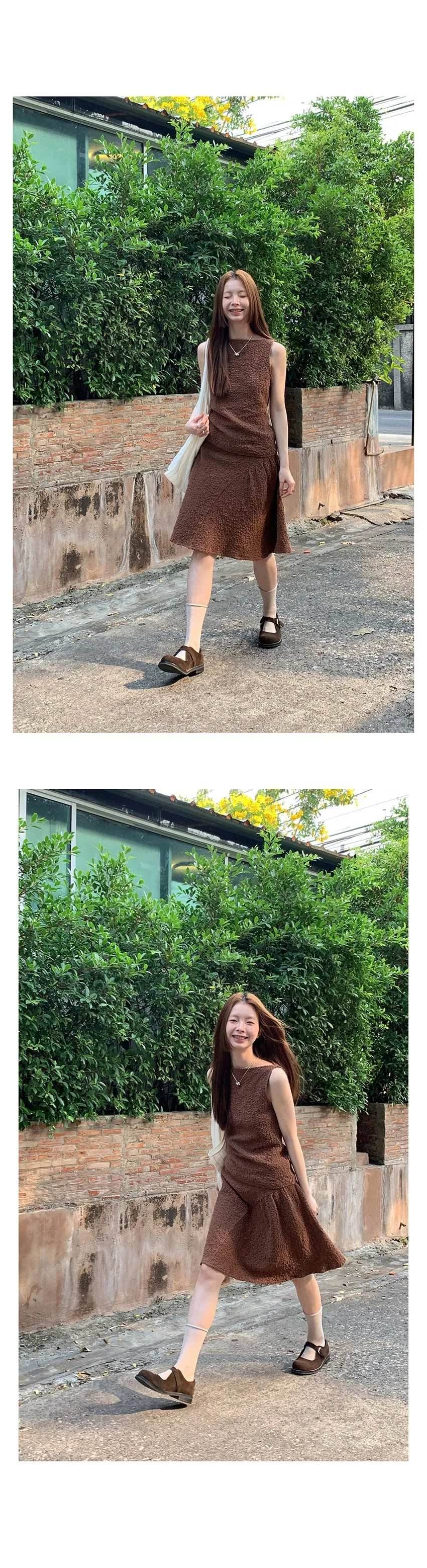 pleated texture  skirt