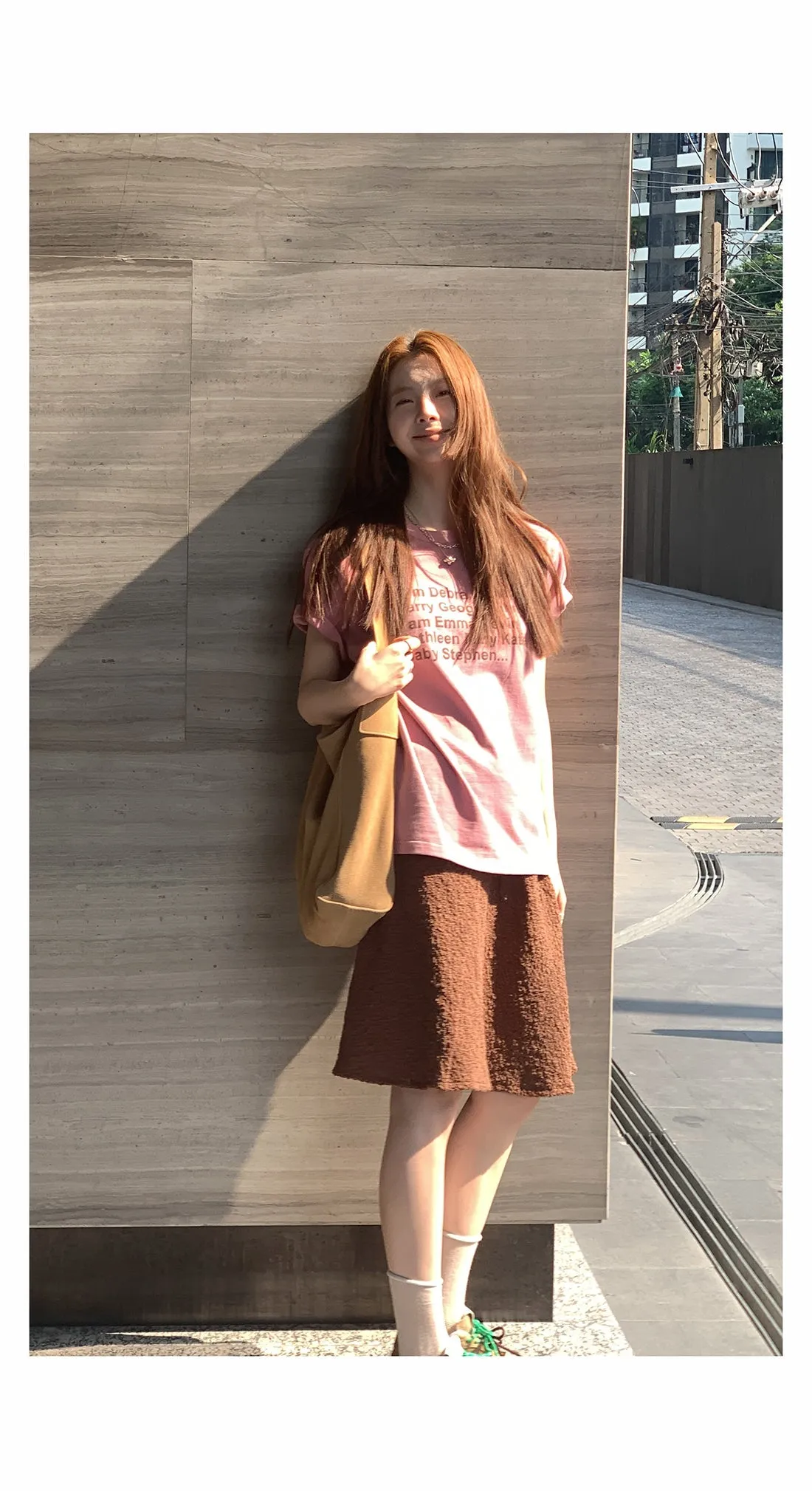 pleated texture  skirt
