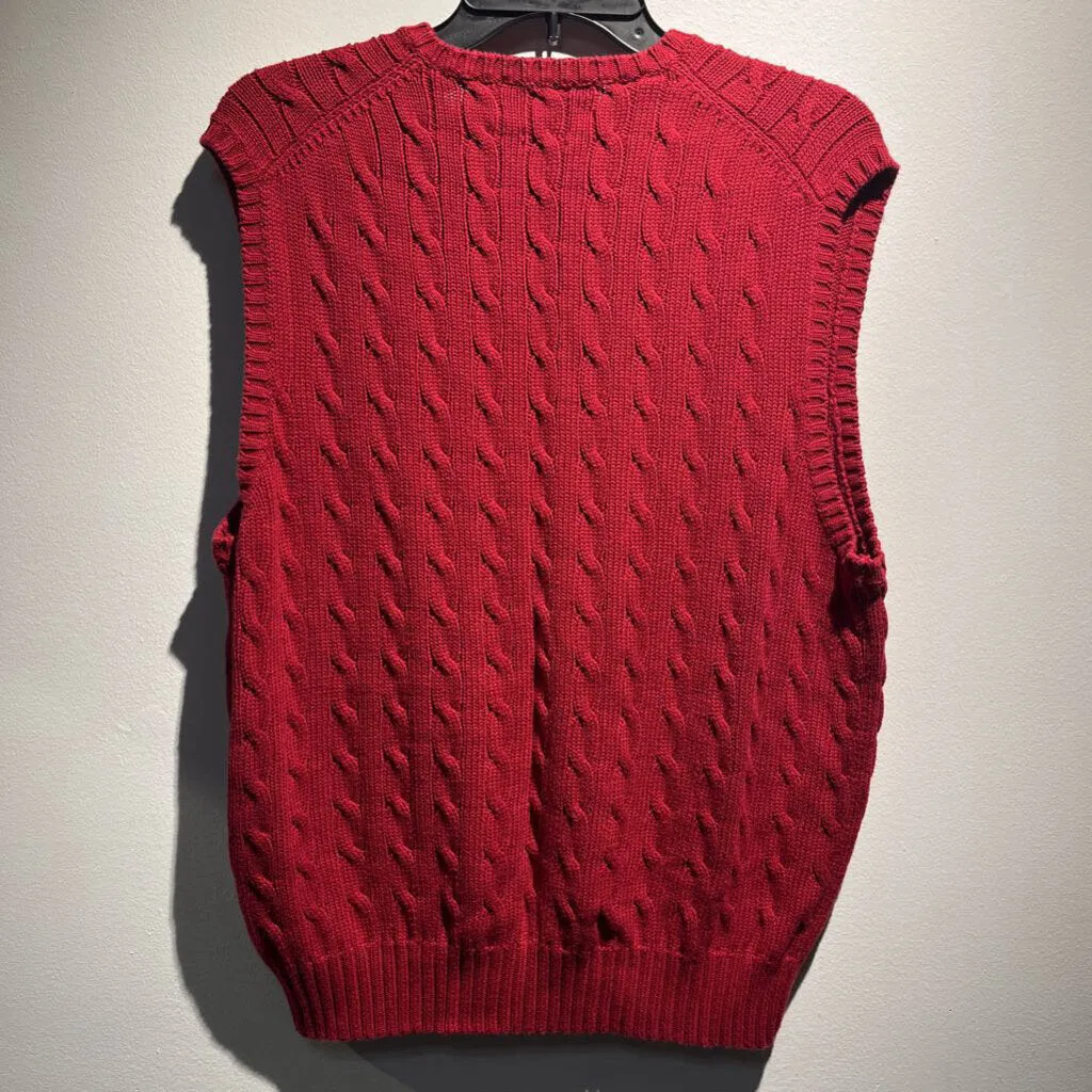 POLO BY RALPH LAUREN CABLEKNIT V-NECK SWEATER VEST