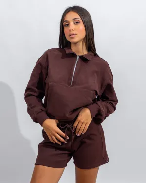 Power Half Zip - Black Coffee