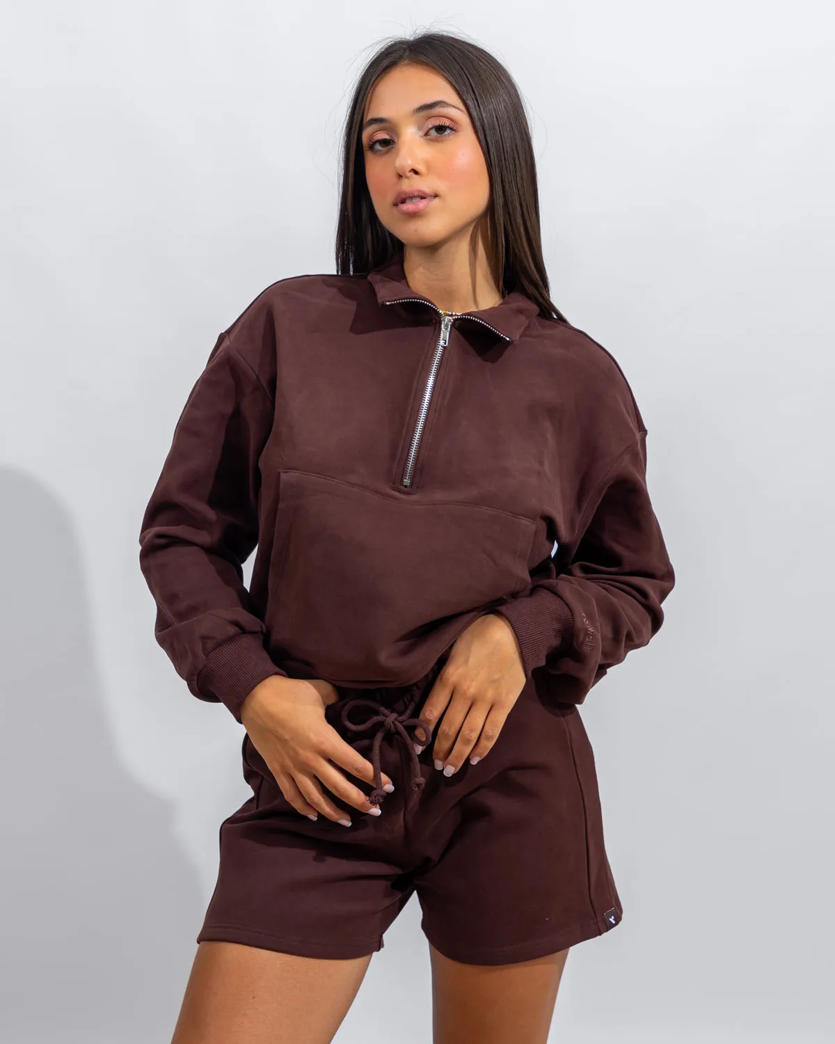 Power Half Zip - Black Coffee