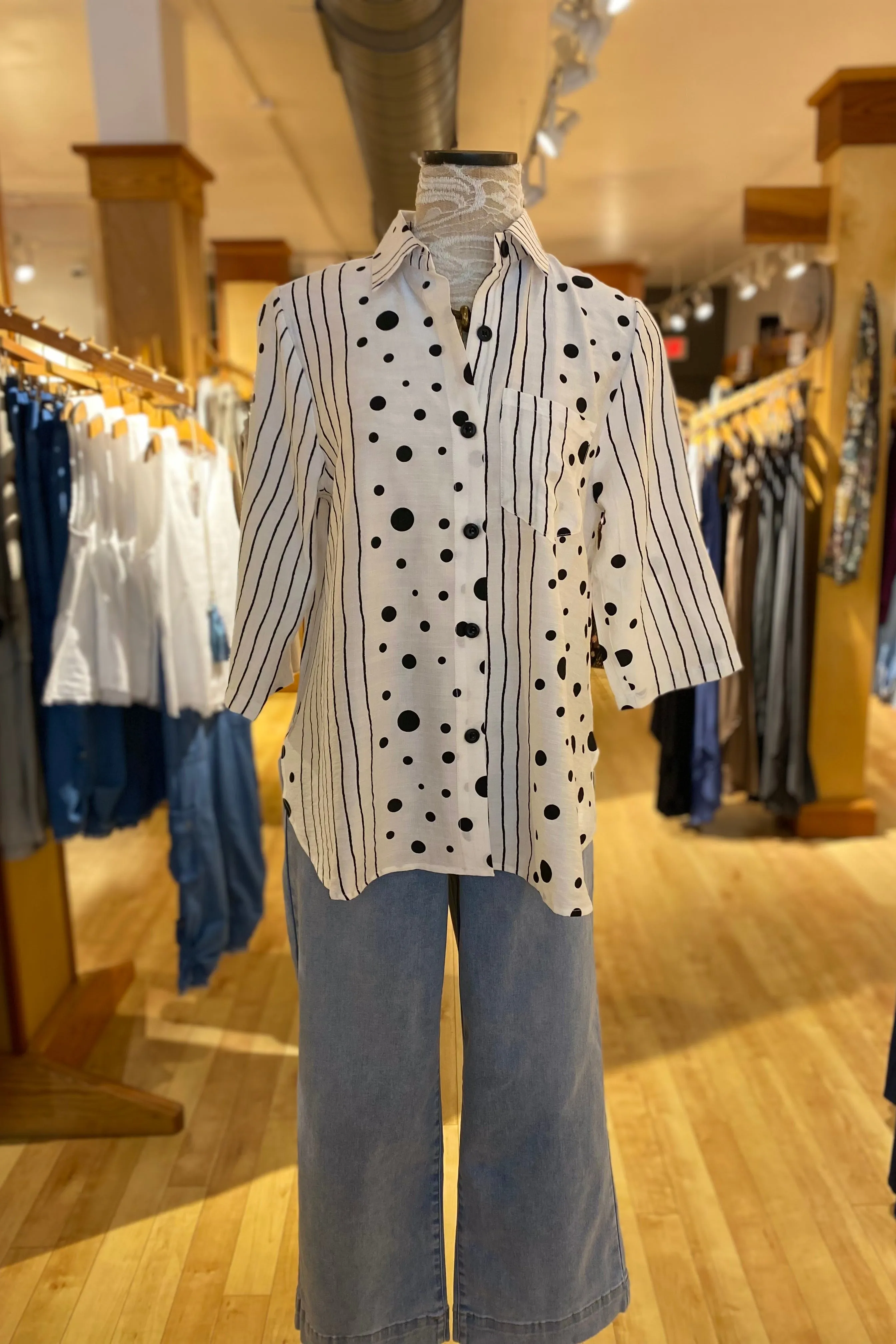 Printed High Low Shirt