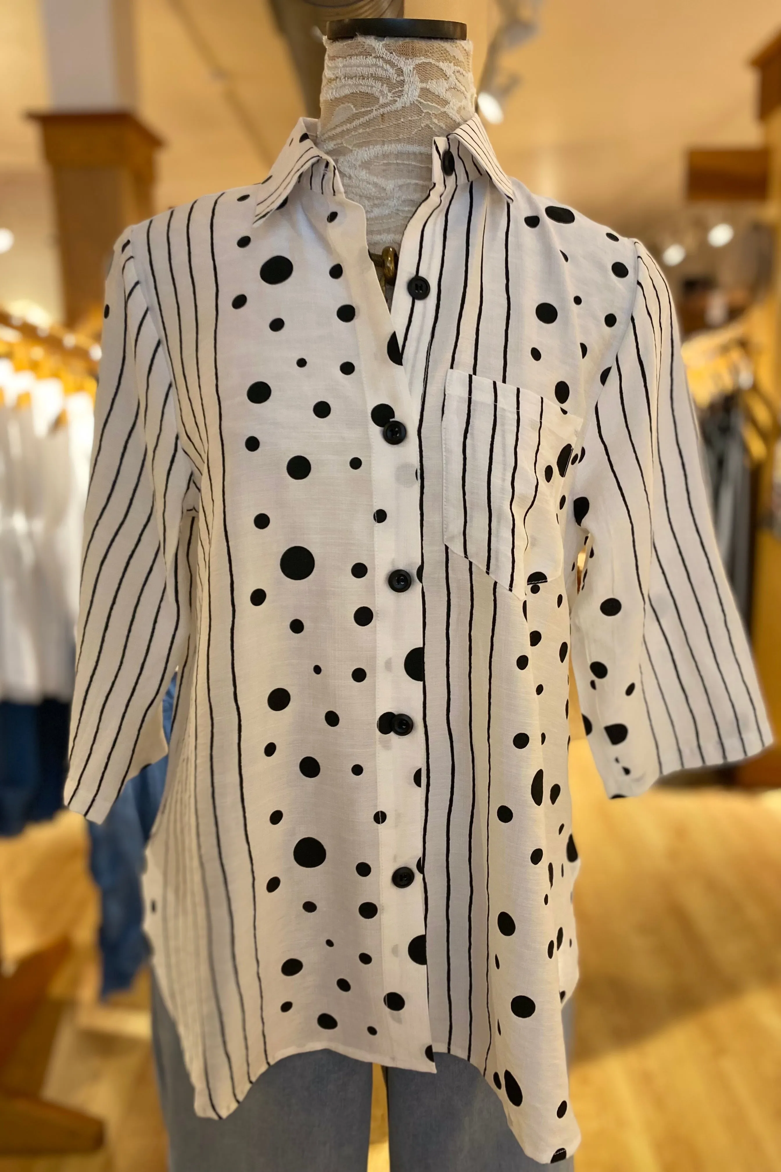 Printed High Low Shirt