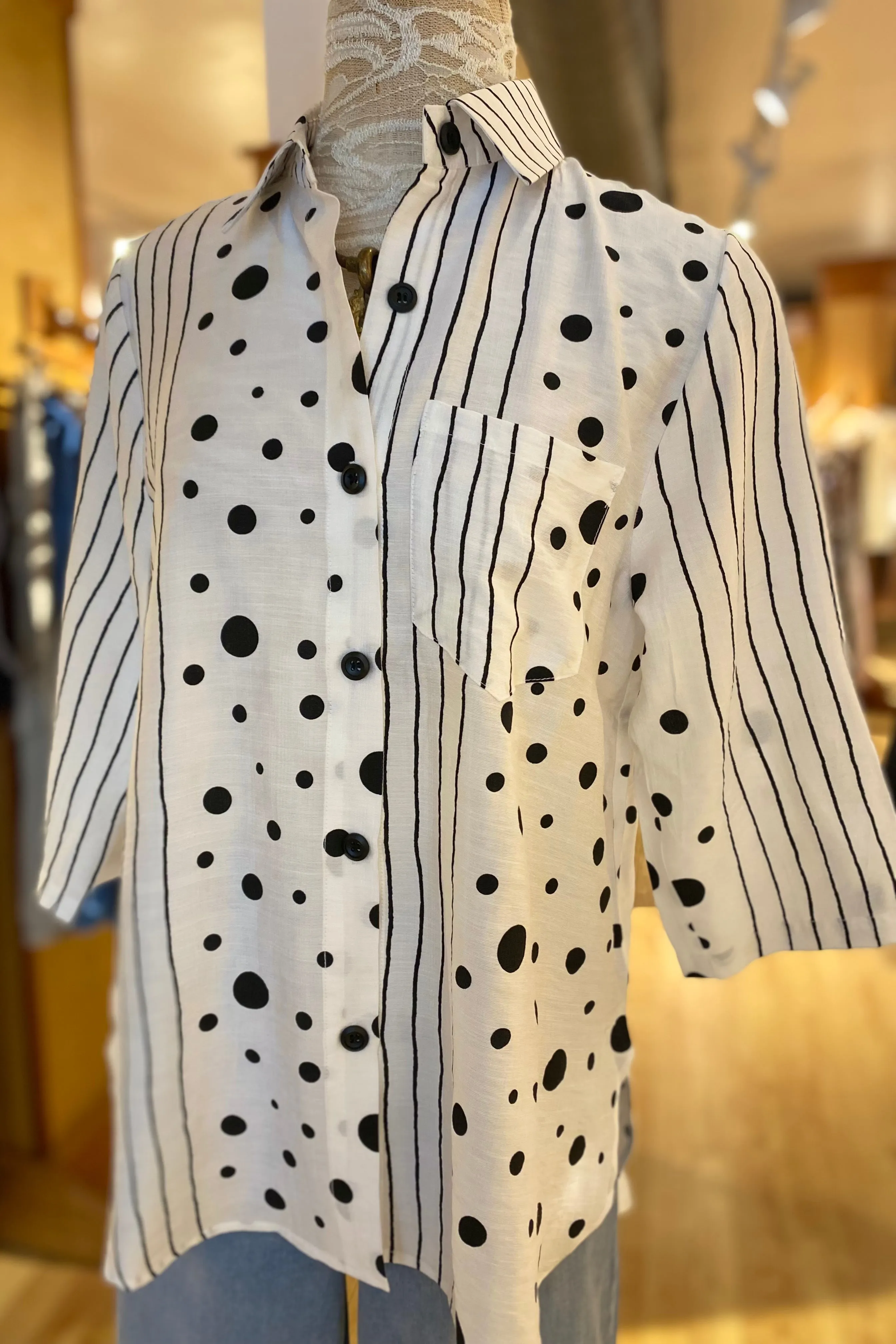 Printed High Low Shirt