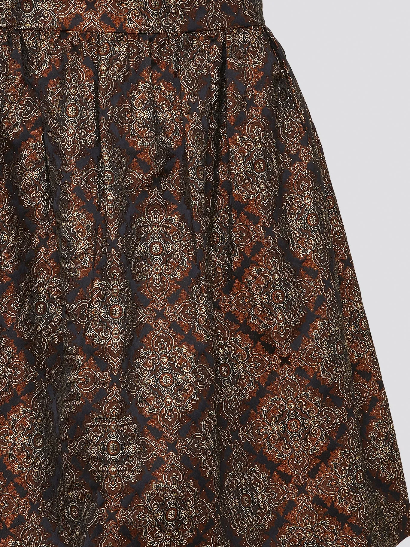Printed Pleated Mini Skirt