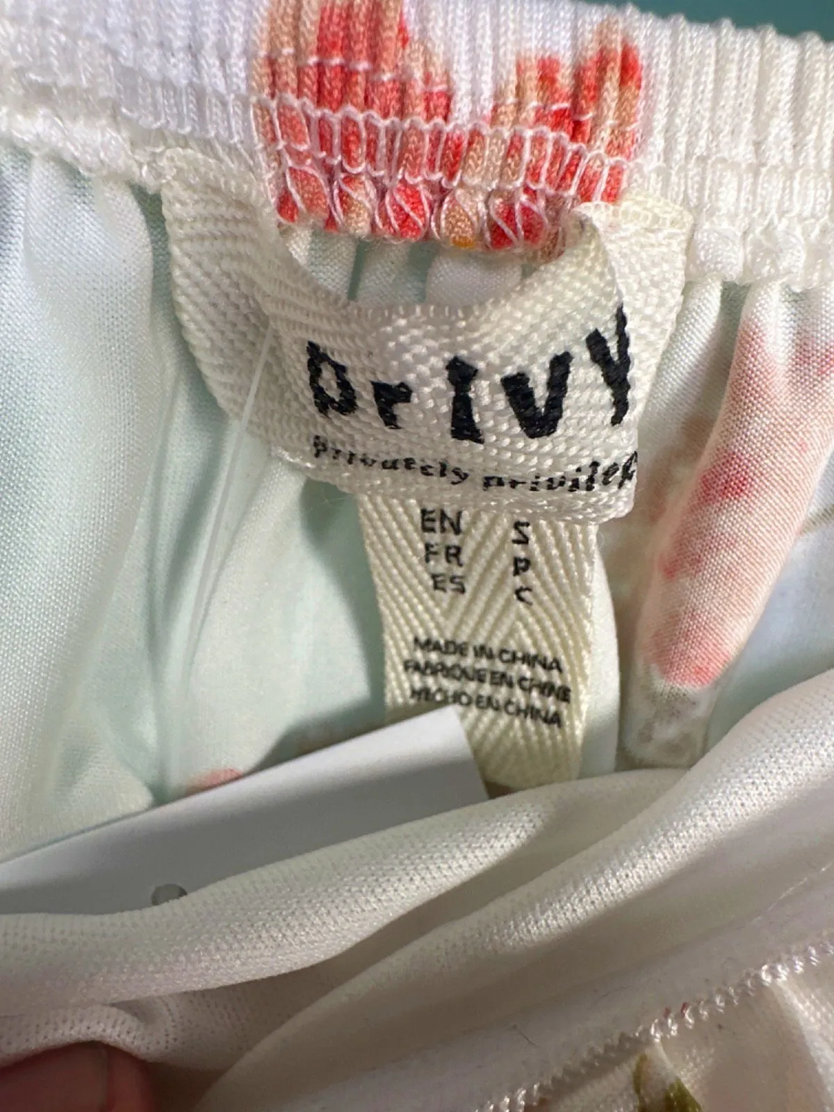 Privy White Floral Print Skirt UK S