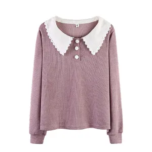 "DOLL COLLAR LONG SLEEVE" SWEATER N101602