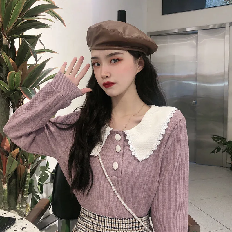 "DOLL COLLAR LONG SLEEVE" SWEATER N101602
