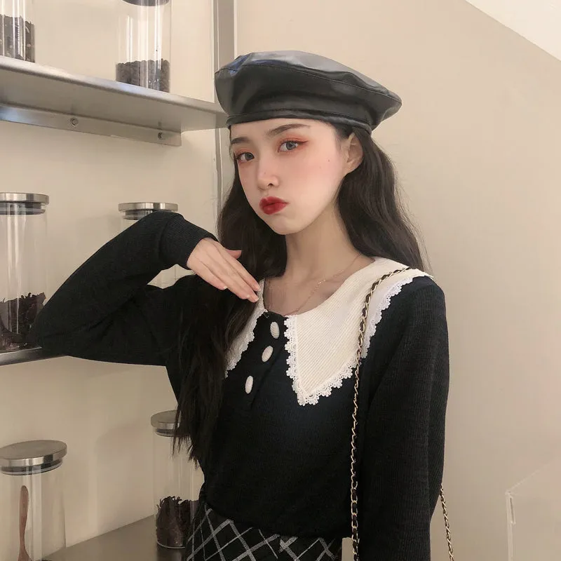 "DOLL COLLAR LONG SLEEVE" SWEATER N101602