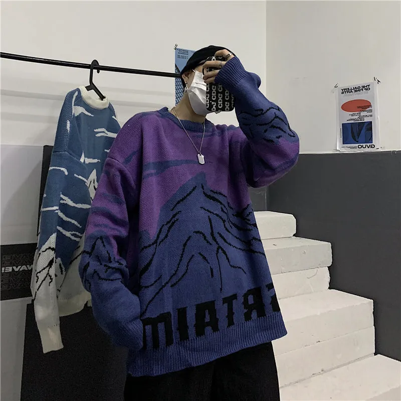 "RETRO SNOW MOUNTAIN" SWEATER N012003