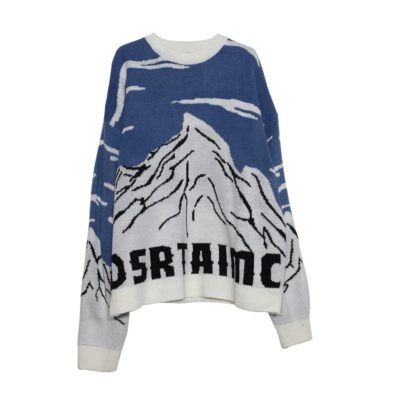 "RETRO SNOW MOUNTAIN" SWEATER N012003