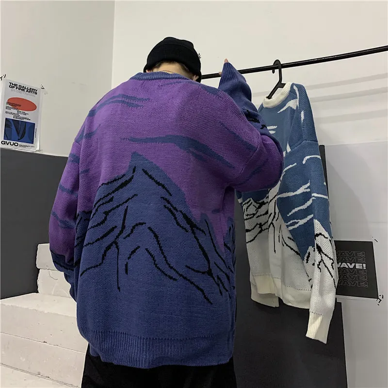 "RETRO SNOW MOUNTAIN" SWEATER N012003