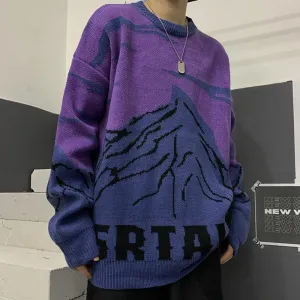 "RETRO SNOW MOUNTAIN" SWEATER N012003