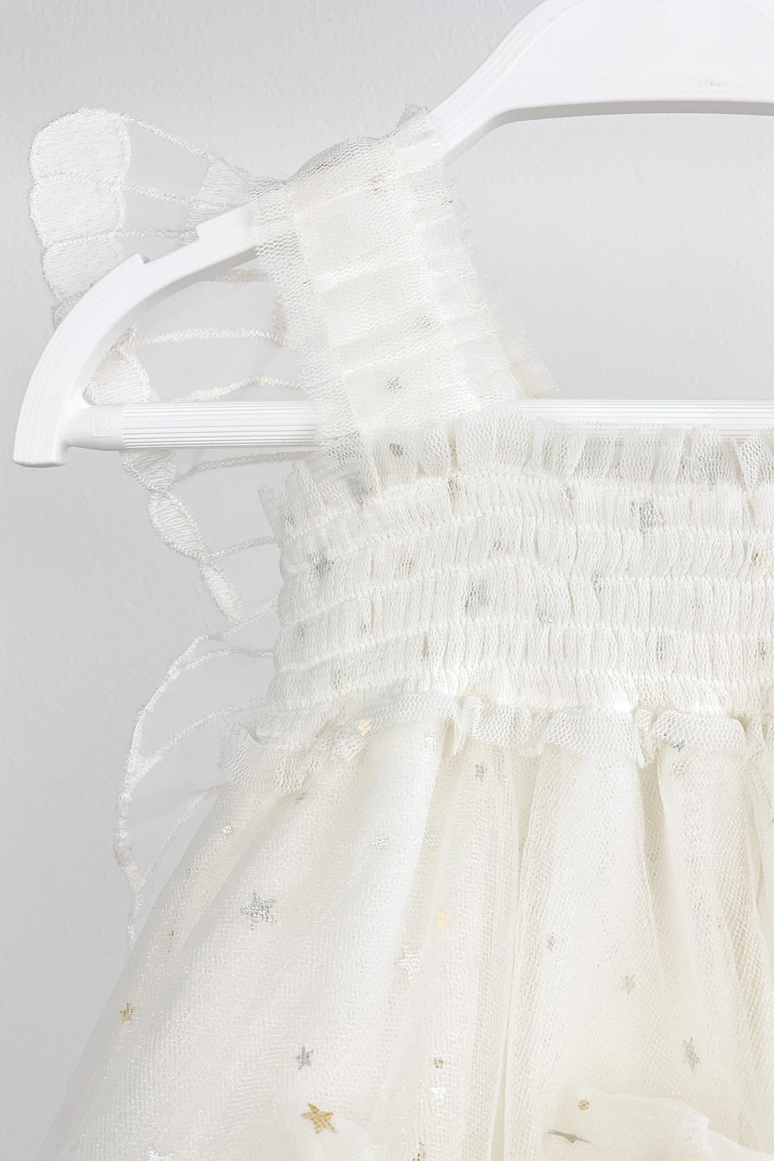 "Sabrina" White Celestial Fairy Wing Dress