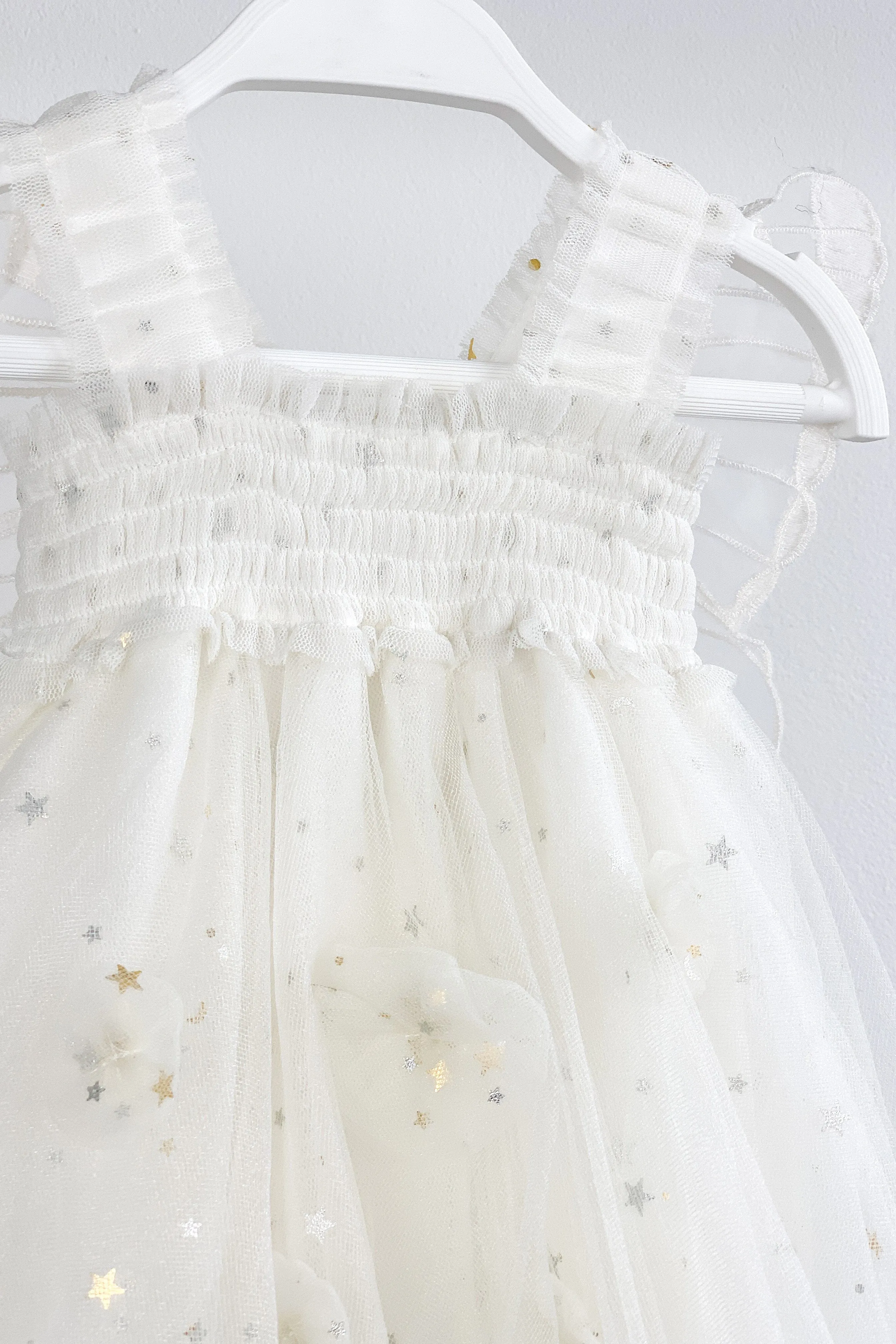 "Sabrina" White Celestial Fairy Wing Dress