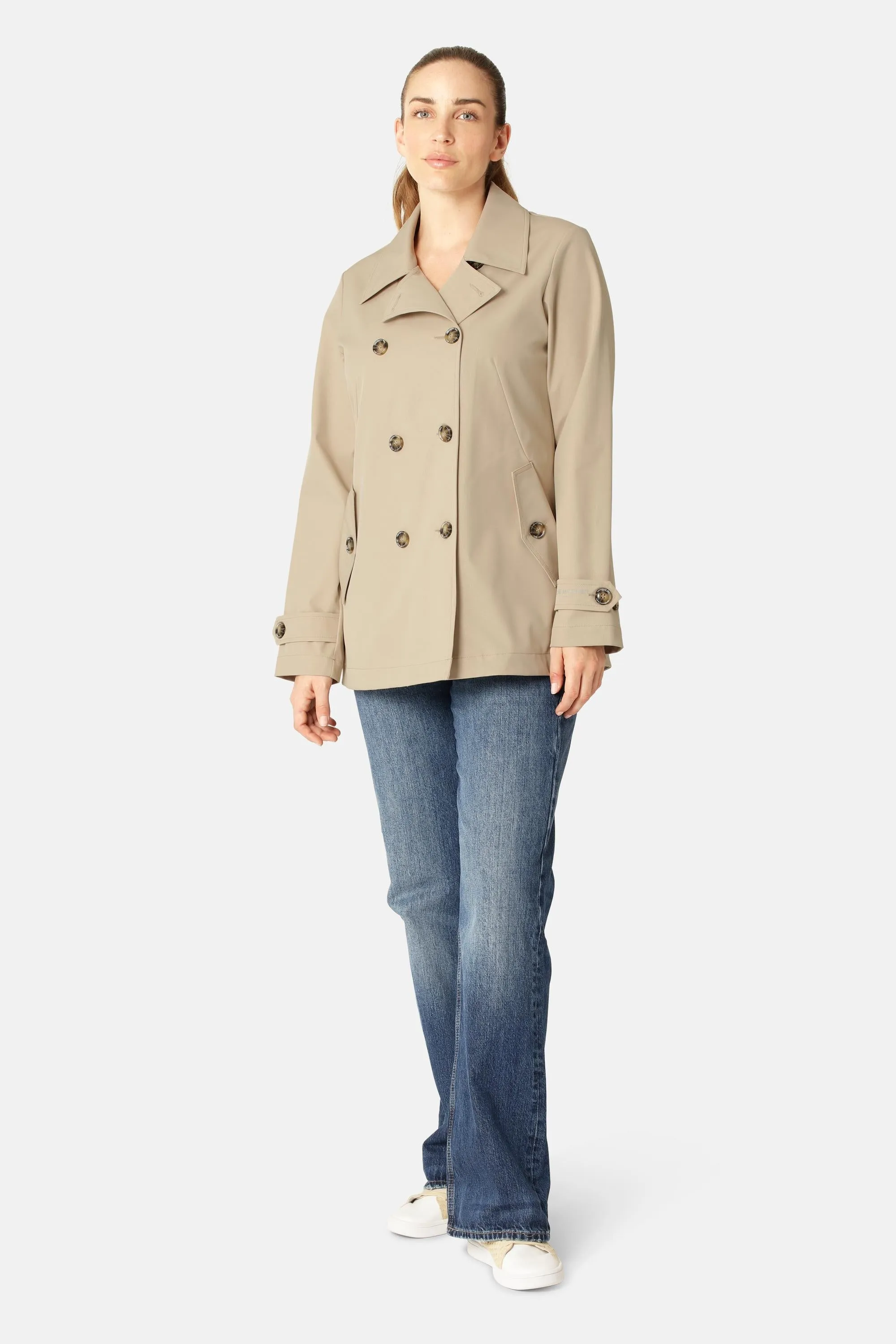 Regen Peacoat - White Pepper